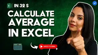 How to CALCULATE the AVERAGE in EXCEL in 32 S