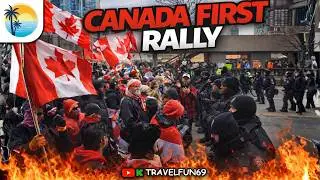 Canada First Rally Toronto Erupts Protesters Clash With Police