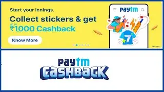 Get upto 1000 paytm cashback on paytm sticker collect offer, collect 3 sticker on paytm and get 1000
