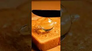 Glass Venus Melts Over Toast 🍞♀️ | Dreamy ASMR Visuals #asmr #oddlysatisfying