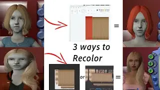 Sims 2: Different Ways to Recolor Hair