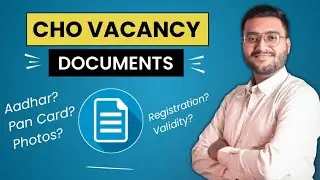 CHO Vacancy Document Required 🔥 CHO Vacancy | CHO 2022 Maharashtra | #bscnursing #medicamy #CHO