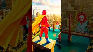 Impossible Superhero Flying Run #12 #shorts #viral #games