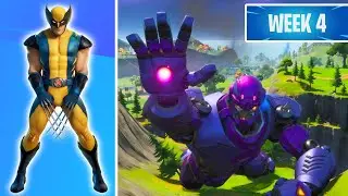 Wolverine Week 4 Challenge in Fortnite -  Launch off all Sentinel Hands Without Touching The Ground