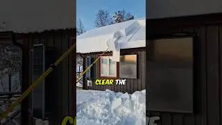 Satisfying snow removal with a unique tool #shorts