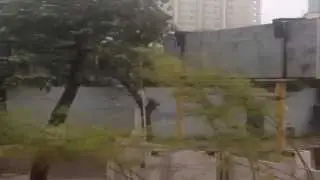 Super Typhoon Haiyan landfall Philippines - Strong winds Storm Yolanda Caught on Camera!