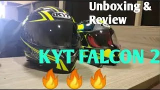 Unboxing dan Review Helm Full face || Kyt Falcon 2 || Carbon Yellow Black
