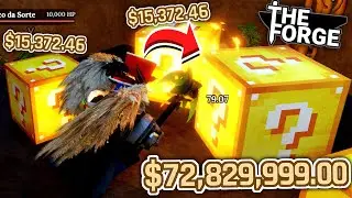 A CAVERNA SECRETA DO LUCKY BLOCK E DINHEIRO INFINITO THE FORGE!