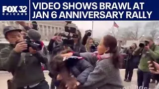 Video shows brawl between protesters at Jan. 6 anniversary rally