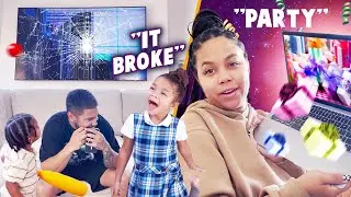 SPEND THE DAY WITH US -  ACE BROKE THE TV!