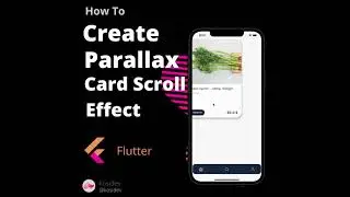 1 hour long of parallax card scroll Tutorial in Flutter for iOS and Android apps.