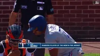 Andy Ibanez Homers in Rangers' Road Finale!