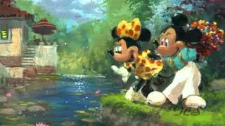 James Coleman Mickey's Koi Pond Disney Fine Art