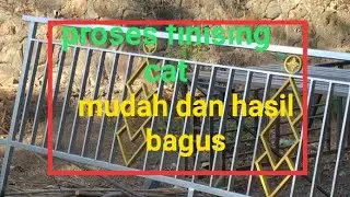 Proses finising cat besi.