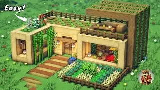 Minecraft: How to Build a Ultimate Wooden Modern House Tutorial | [Easy Build 🏡]