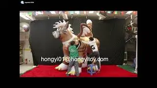Hongyi Strong Custom Inflatable Flying Wolf, Made by Shiny PVC0.8mm