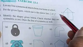 Class 6th Maths । Exercise 13.1। Chapter 13। Symmetry Class 6th। Class 6 maths Exercise 13.1। #ncert