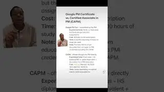 Сертификат Google PM против CAPM