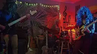 The WAHPOWS! surf rock band rehearsal 