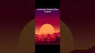 Autodesk sketchbook app tutorial #digitalart #drawing #landscape #sunset #sketchbook #tutorial #art
