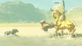 Breath of the Wild: Gold Lynel vs Wolf