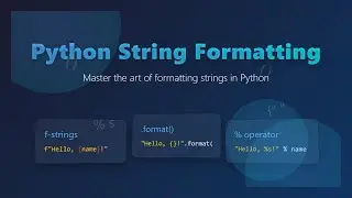 Python String Formatting: f-strings, .format(), and % Operator Explained!
