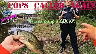 HARASSED 👮&zwj;♂️ COPS CALLED AGAIN Urban Creek Fishing 🎣 Bass, Walleye, Pike 💥1K SUBS Special💥