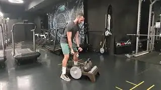 Biceps curls on kBox flywheel (isoinertial training)