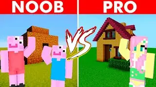 Minecraft Peppa Pig VS My Little Pony HOUSE BUILD CHALLENGE