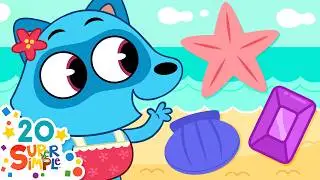 Shapes I See At The Beach 🏖️ | Oval, Star, Rectangle | Super Simple Songs