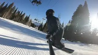 BLUEBIRD DAY At POMERELLE! | Rails, Jumps, Speed + DAD | Pomerelle Mountain | February 24, 2024
