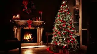 Silent Night ~ Peaceful Piano and Violin Music with Crackling Fireplace SoundsㅣChristmas Carol