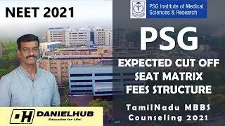 PSG Institute of Medical Sciences & Research - PSG Medical College - Seat matrix - Expected Cut off