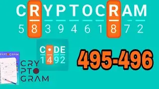 CRYPTOGRAM Word Logic Puzzles level 495 496