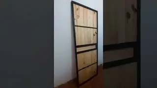 Porta de correr tipo celeiro, estilo industrial  vd-01  #woodworking