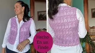 C&oacute;mo tejer un chaleco precioso a Crochet &ndash; Tutorial F&aacute;cil y Paso a Paso. &iexcl;Lucelo hoy! #crochet