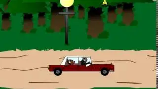 Stan's Car (with Dipper and Mabel) Driving by the Mystery Shack