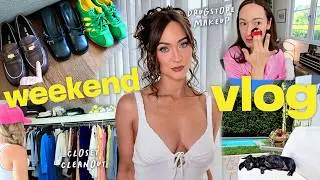 Drugstore Makeup First Impressions + Cleaning Out My Closet!! 💄👗