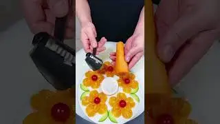 Magical Knife Skills Make a Rich and Beautiful Orange Platter#topchef #knife#plate