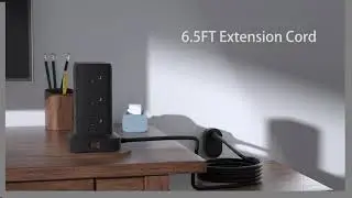 Extension Cord with Multiple Outlets Surge Protector Power Strip Tower 12 AC 4 USB Ports (1 USB C)
