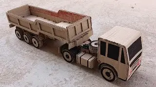 How To Make RC 22 Wheel Tata | Signa Truck trailer cartoon se banaen || DIY