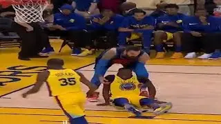 Respect | Steven Adams HELPS Draymond up from the floor