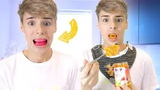 i tried eating with NO TEETH for 24 hours 😭