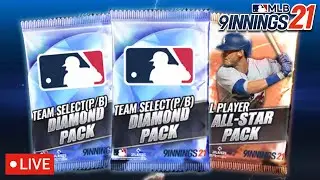 🔴LIVE | MLB 9 Innings 21 - Two Team Select Diamond and All-Star Player Pack Opening!
