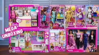 Unboxing Career Barbie Dolls & Playsets | Dollar Tree Fashion Packs | Halloween Costume Ideas!