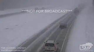 1-9-18 Ashtabula, OH - Lake Effect Snow Event Ongoing - Heavy Traffic - Car spun around on ramp