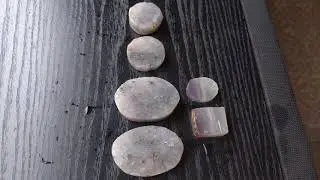 purple agate and smokey lavender quartz with mica