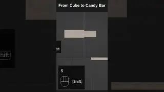 #shorts Low poly model demostration. From Cube to Candy Bar.