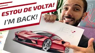 ESTOU DE VOLTA! (I'M BACK!) - Ferrari F8 Tributo time-lapse sketch tutorial