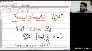 TSA | ACCA| FA1 | Sir Ahmed Raza Khan | 1st Class Demo